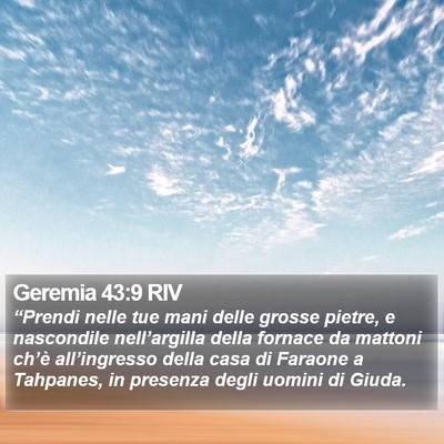 Geremia 43:9 RIV Bible Verse Image