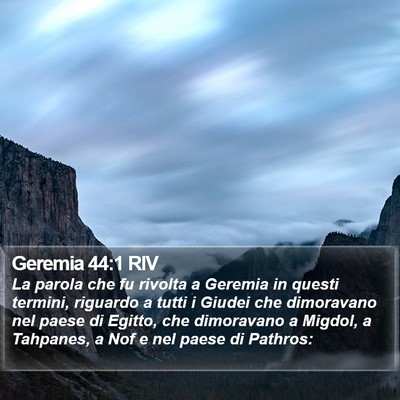 Geremia 44:1 RIV Bible Verse Image