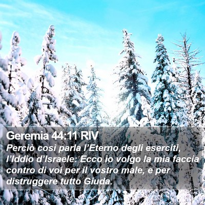 Geremia 44:11 RIV Bible Verse Image