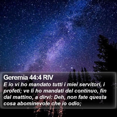 Geremia 44:4 RIV Bible Verse Image