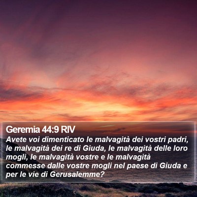 Geremia 44:9 RIV Bible Verse Image