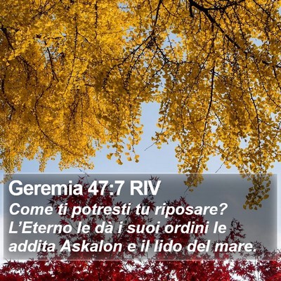Geremia 47:7 RIV Bible Verse Image