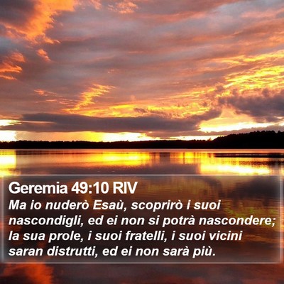 Geremia 49:10 RIV Bible Verse Image