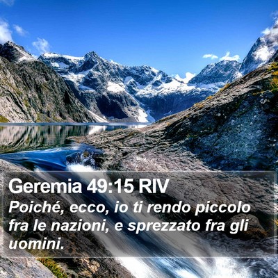 Geremia 49:15 RIV Bible Verse Image