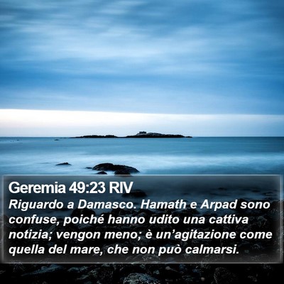 Geremia 49:23 RIV Bible Verse Image
