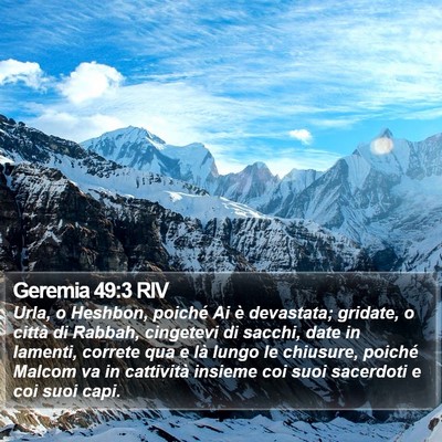 Geremia 49:3 RIV Bible Verse Image