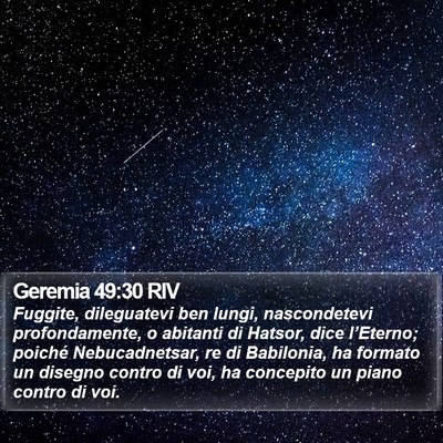 Geremia 49:30 RIV Bible Verse Image