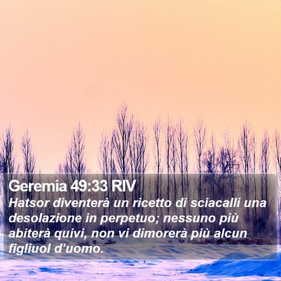 Geremia 49:33 RIV Bible Verse Image