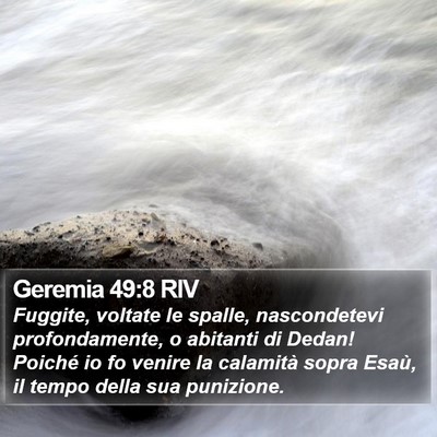 Geremia 49:8 RIV Bible Verse Image