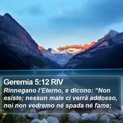 Geremia 5:12 RIV Bible Verse Image