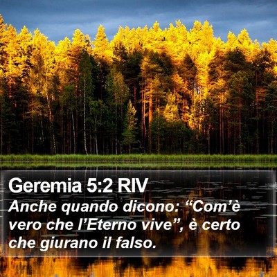 Geremia 5:2 RIV Bible Verse Image