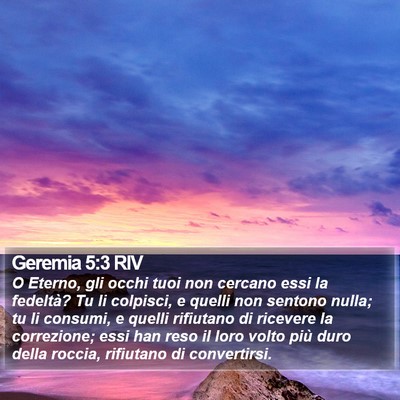 Geremia 5:3 RIV Bible Verse Image