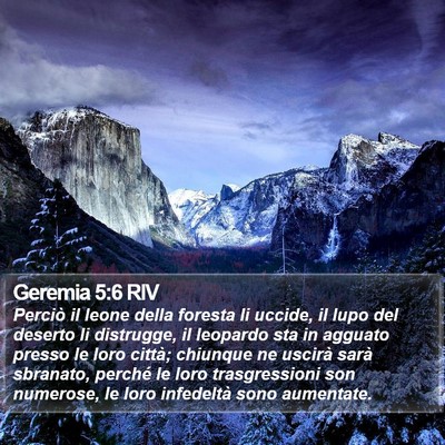 Geremia 5:6 RIV Bible Verse Image