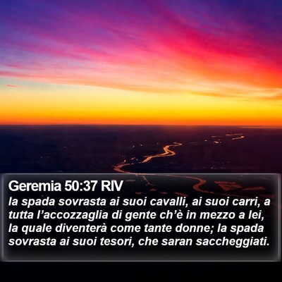 Geremia 50:37 RIV Bible Verse Image