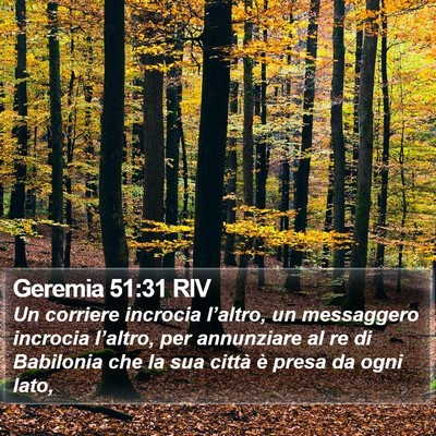 Geremia 51:31 RIV Bible Verse Image