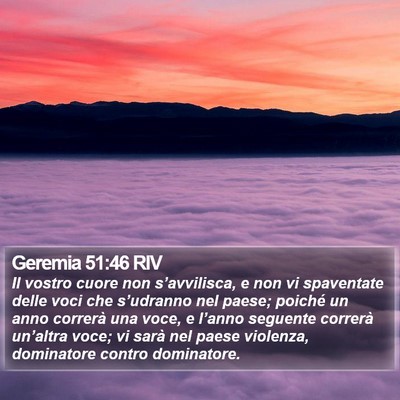 Geremia 51:46 RIV Bible Verse Image