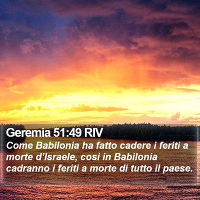 Geremia 51:49 RIV Bible Verse Image