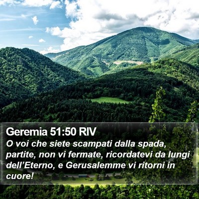 Geremia 51:50 RIV Bible Verse Image