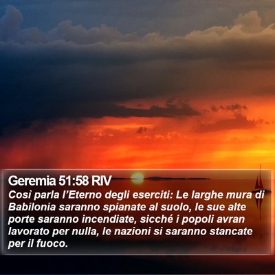 Geremia 51:58 RIV Bible Verse Image
