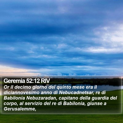 Geremia 52:12 RIV Bible Verse Image