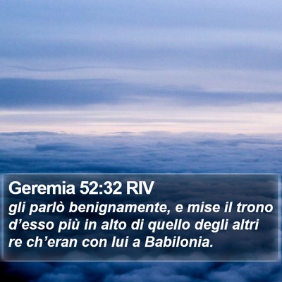 Geremia 52:32 RIV Bible Verse Image