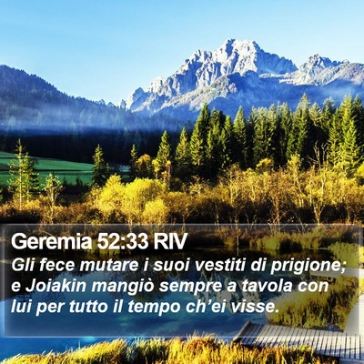 Geremia 52:33 RIV Bible Verse Image