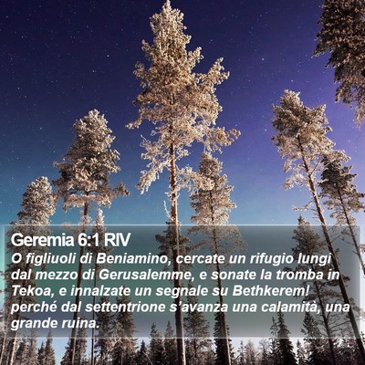 Geremia 6:1 RIV Bible Verse Image