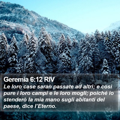 Geremia 6:12 RIV Bible Verse Image