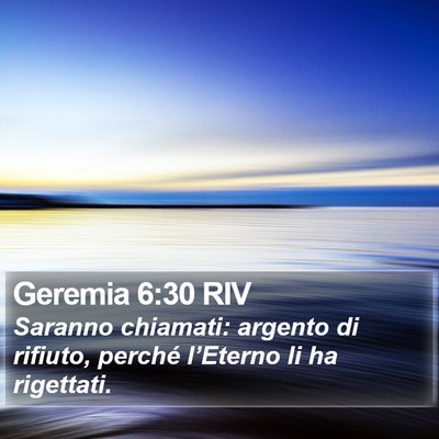 Geremia 6:30 RIV Bible Verse Image