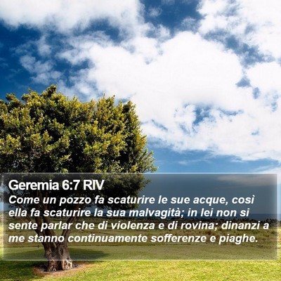 Geremia 6:7 RIV Bible Verse Image