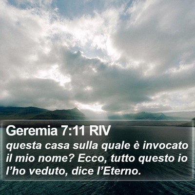 Geremia 7:11 RIV Bible Verse Image