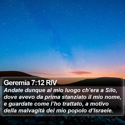 Geremia 7:12 RIV Bible Verse Image