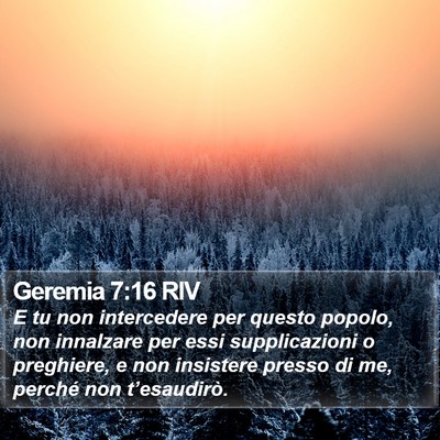Geremia 7:16 RIV Bible Verse Image
