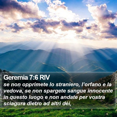 Geremia 7:6 RIV Bible Verse Image