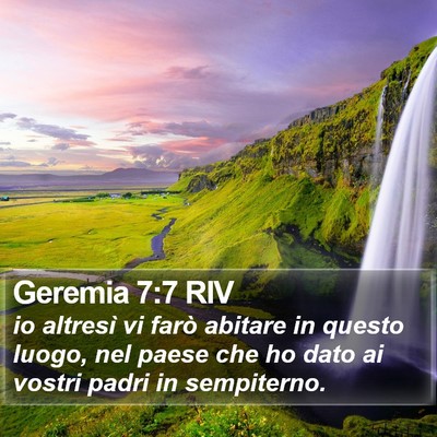 Geremia 7:7 RIV Bible Verse Image