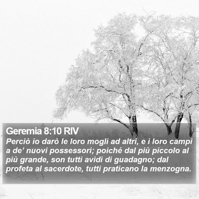 Geremia 8:10 RIV Bible Verse Image