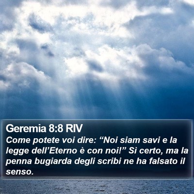 Geremia 8:8 RIV Bible Verse Image