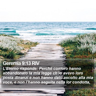 Geremia 9:13 RIV Bible Verse Image