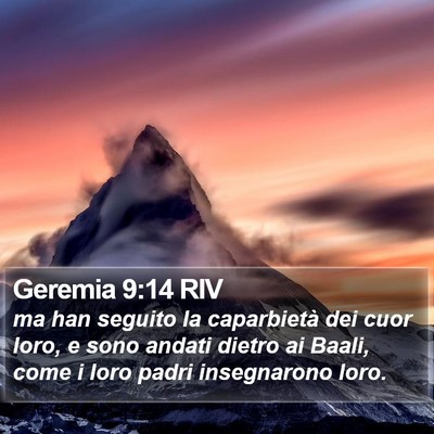 Geremia 9:14 RIV Bible Verse Image