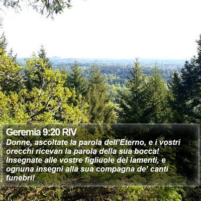 Geremia 9:20 RIV Bible Verse Image