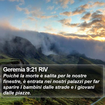 Geremia 9:21 RIV Bible Verse Image