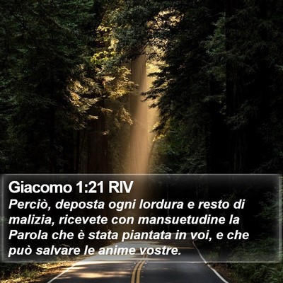 Giacomo 1:21 RIV Bible Verse Image