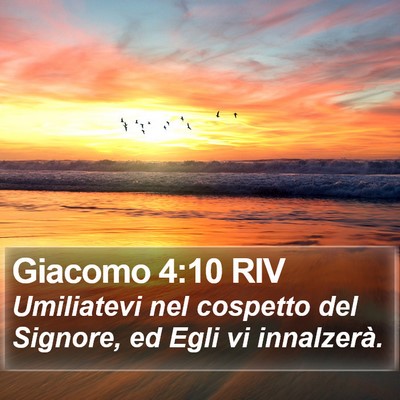 Giacomo 4:10 RIV Bible Verse Image