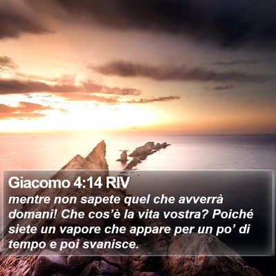 Giacomo 4:14 RIV Bible Verse Image