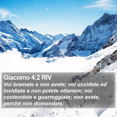Giacomo 4:2 RIV Bible Verse Image