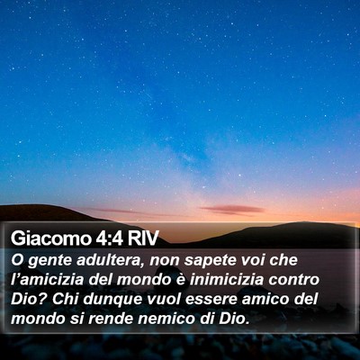 Giacomo 4:4 RIV Bible Verse Image