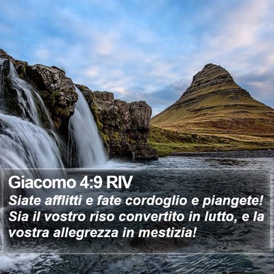 Giacomo 4:9 RIV Bible Verse Image
