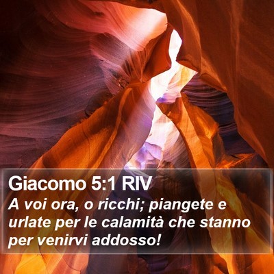 Giacomo 5:1 RIV Bible Verse Image