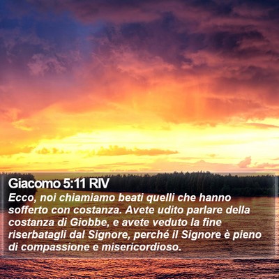 Giacomo 5:11 RIV Bible Verse Image