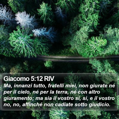 Giacomo 5:12 RIV Bible Verse Image